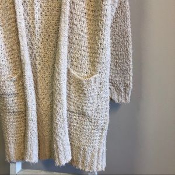 Massimo Dutti Open Cardigan Sweater Oatmeal NWT - Picture 5 of 8